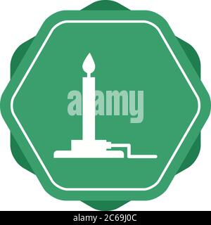 Unique Bunsen Burner Vector Glyph Icon Stock Vector