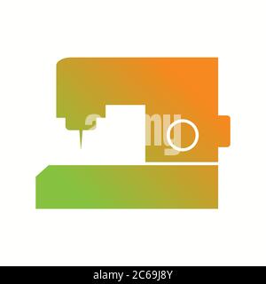 Unique Sewing Machine Vector Glyph Icon Stock Vector