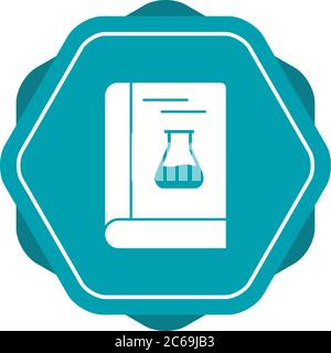 Unique Chemistry Book Vector Glyph Icon Stock Vector