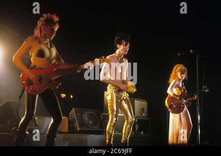 Candy Del Mar, Lux Interior and Poison Ivy Rohrschach from The Cramps live at Hammerswithh Odeon. London, March 16, 1986 | usage worldwide Stock Photo