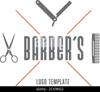 Company logo template for barber shop Stock Vector