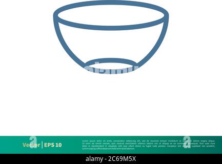Bowl Icon Vector Logo Template Illustration Design. Editable Vector EPS 10. Stock Vector