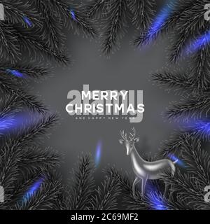 Merry Christmas and Happy New Year. Stock Vector