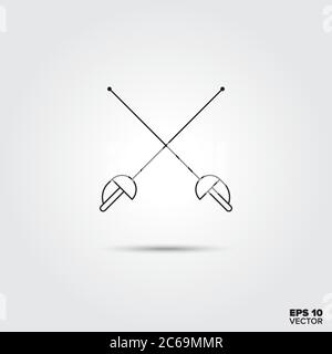 Crossed Swords Icon On White Background. Vector Illustration. Royalty Free  SVG, Cliparts, Vectors, and Stock Illustration. Image 136318359.
