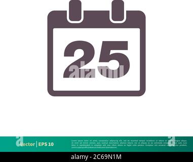 Calendar Icon Vector Logo Template Illustration Design. Editable Vector EPS 10. Stock Vector