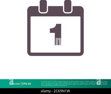 Calendar Icon Vector Logo Template Illustration Design. Editable Vector EPS 10. Stock Vector