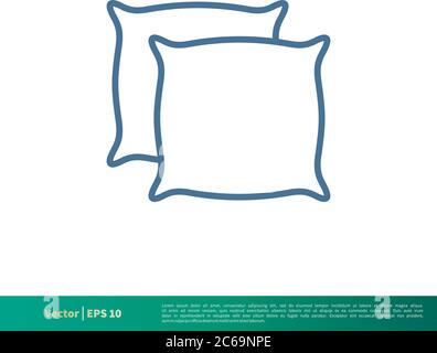 Pillow Icon Vector Logo Template Illustration Design. Editable Vector EPS 10. Stock Vector