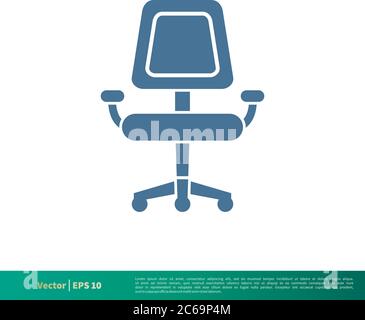 Work Chair Icon Vector Logo Template Illustration Design. Editable Vector EPS 10. Stock Vector