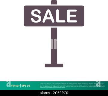 Sale Sign Icon Vector Logo Template Illustration Design. Editable Vector EPS 10. Stock Vector