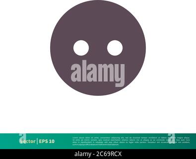 Button, Sewing Icon Vector Logo Template Illustration Design. Editable Vector EPS 10. Stock Vector
