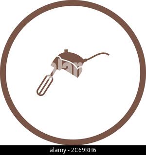 Unique Mixer Glyph Vector Icon Stock Vector