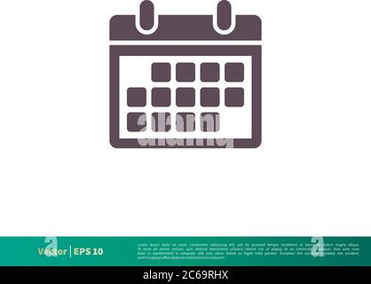 Calendar, Schedule Icon Vector Logo Template Illustration Design. Editable Vector EPS 10. Stock Vector
