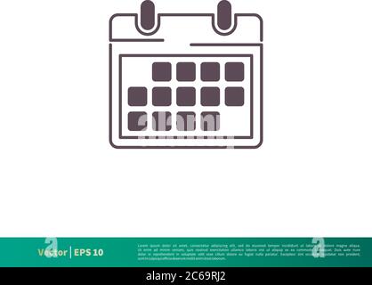 Calendar, Schedule Icon Vector Logo Template Illustration Design. Editable Vector EPS 10. Stock Vector