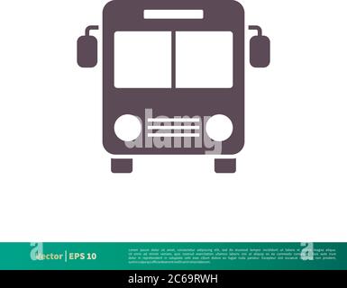 Bus, Transportation Icon Vector Logo Template Illustration Design. Editable Vector EPS 10. Stock Vector