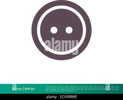 Button, Sewing Icon Vector Logo Template Illustration Design. Editable Vector EPS 10. Stock Vector