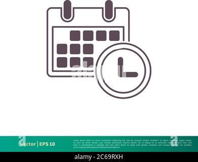 Calendar, Schedule Icon Vector Logo Template Illustration Design. Editable Vector EPS 10. Stock Vector