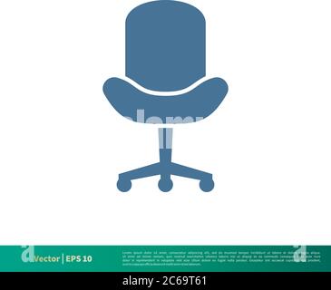Work Chair Icon Vector Logo Template Illustration Design. Editable Vector EPS 10. Stock Vector