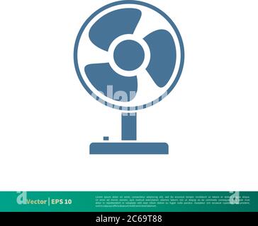 Fan Icon Vector Logo Template Illustration Design. Editable Vector EPS 10. Stock Vector