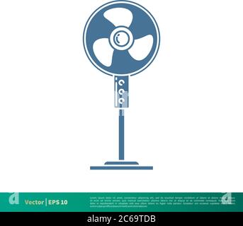 Fan Icon Vector Logo Template Illustration Design. Editable Vector EPS 10. Stock Vector