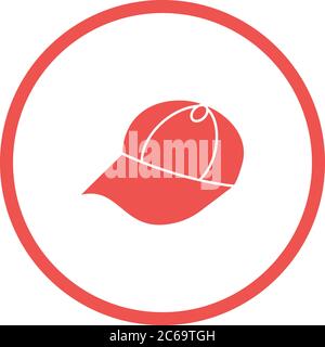 Unique Summer Cap Vector Glyph Icon Stock Vector