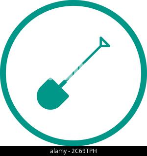 Unique Shovel Vector Glyph Icon Stock Vector