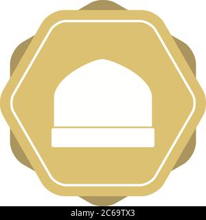 Unique Knitted Cap Vector Glyph Icon Stock Vector