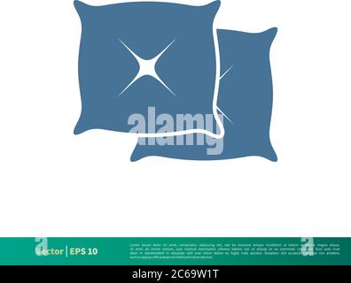Pillow Icon Vector Logo Template Illustration Design. Editable Vector EPS 10. Stock Vector