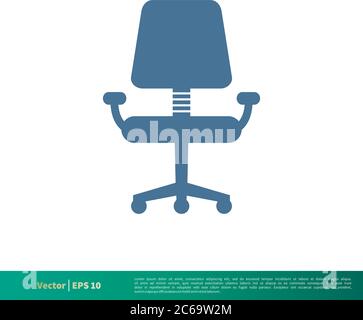 Work Chair Icon Vector Logo Template Illustration Design. Editable Vector EPS 10. Stock Vector