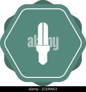 Unique Energy Saver Bulb Vector Glyph Icon Stock Vector