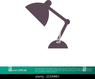 Table Lamp Icon Vector Logo Template Illustration Design. Editable Vector EPS 10. Stock Vector