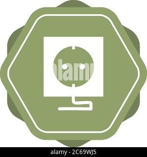 Unique Socket Vector Glyph Icon Stock Vector