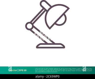 Table Lamp Icon Vector Logo Template Illustration Design. Editable Vector EPS 10. Stock Vector
