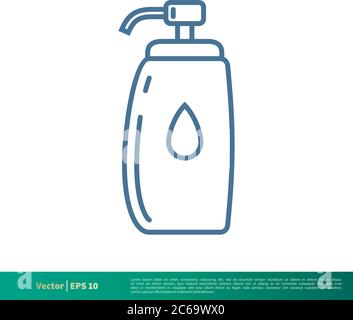 Bottle Soap Icon Vector Logo Template Illustration Design. Editable Vector EPS 10. Stock Vector