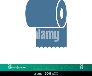 Toilet Paper, Tissue Icon Vector Logo Template Illustration Design. Editable Vector EPS 10. Stock Vector