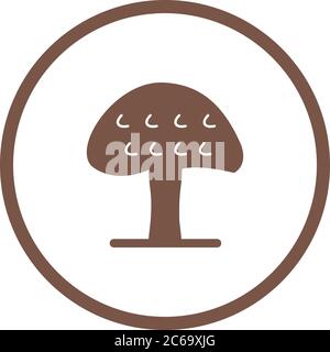 Unique Mushroom Vector Glyph Icon Stock Vector