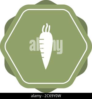 Unique Radish Vector Glyph Icon Stock Vector
