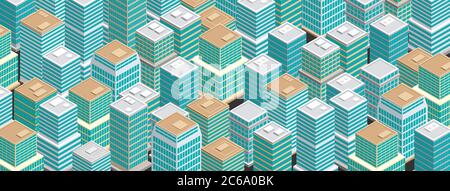 Vector isometric city Stock Vector