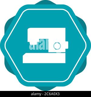 Unique Sewing Machine Vector Glyph Icon Stock Vector