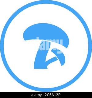 Unique Mushroom Vector Glyph Icon Stock Vector