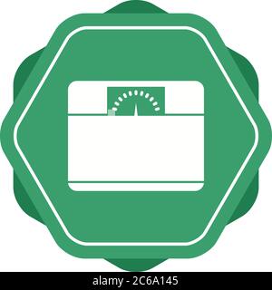 Unique Weighing Machine Vector Glyph Icon Stock Vector