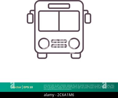 Bus, Transportation Icon Vector Logo Template Illustration Design. Editable Vector EPS 10. Stock Vector