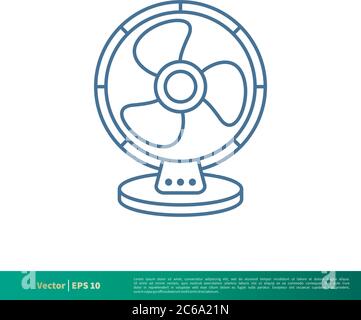 Fan Icon Vector Logo Template Illustration Design. Editable Vector EPS 10. Stock Vector
