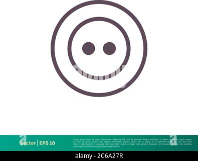 Button, Sewing Icon Vector Logo Template Illustration Design. Editable Vector EPS 10. Stock Vector