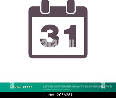 Calendar Icon Vector Logo Template Illustration Design. Editable Vector EPS 10. Stock Vector
