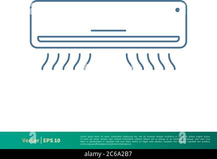 Air Conditioner Icon Vector Logo Template Illustration Design. Editable Vector EPS 10. Stock Vector
