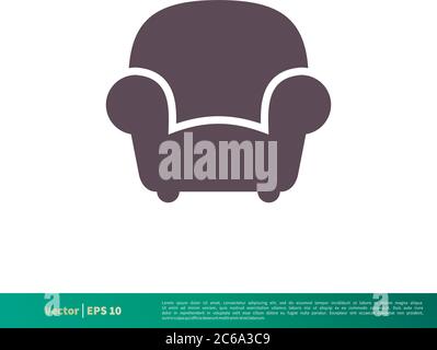 Sofa Couch Icon Vector Logo Template Illustration Design. Editable Vector EPS 10. Stock Vector
