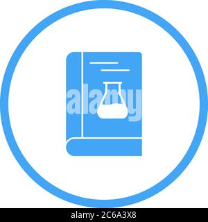 Unique Chemistry Book Vector Glyph Icon Stock Vector