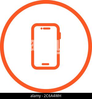 Unique Smartphone Glyph Vector Icon Stock Vector