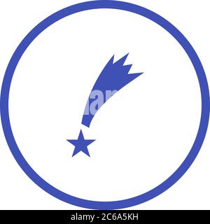 Unique Star Falling Vector Glyph Icon Stock Vector