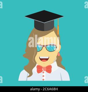 woman student graduating with uniform Stock Vector Image & Art - Alamy